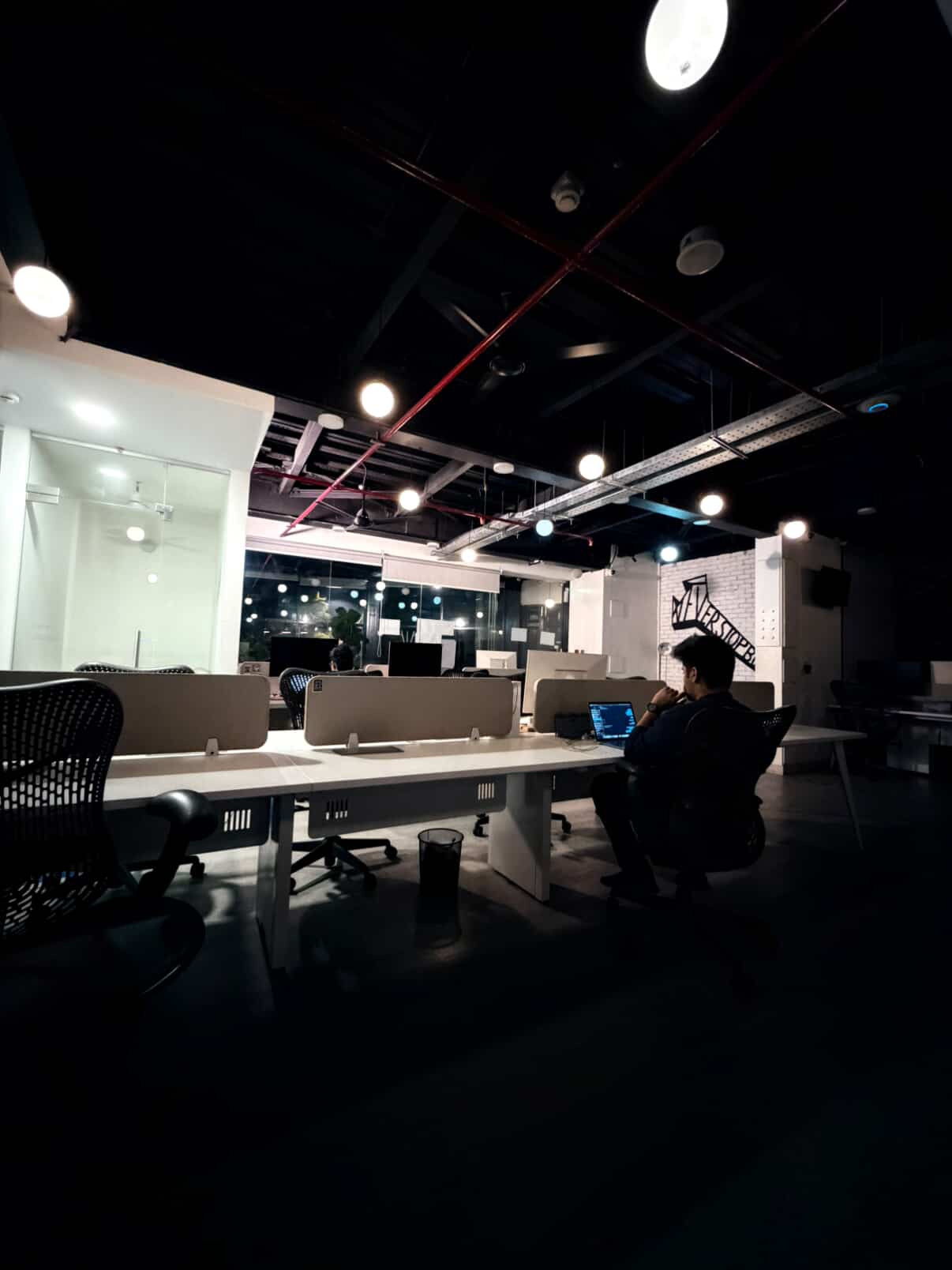 Late night at the coworking space